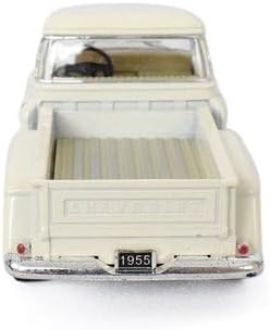KiNSMART 1955 Chevrolet Stepside Pickup Truck 5 Inch 1:32 Scale Die Cast Metal Little Truck (White)
