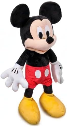 Disney Store Official Mickey Mouse Medium Soft Toy for Kids, Cuddly Character with Fuzzy Texture and Embroidered Details, Soft Tail, Disney Plushy Suitable for All Ages