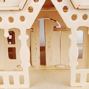 3D Puzzle House, Fantasy Villa Model Kit DIY Miniature Dolls House Kits Birthday Gift for Adults (Fantasy Villa)