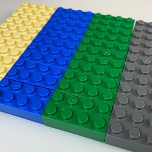 HUIZDQ 200 Piece Classic Small Building Bricks, 2x4 Building Blocks STEM Creative Building Toys, Blue, Gray, Green, Sand(Small Bricks, 1.25x0.62x0.47 in)