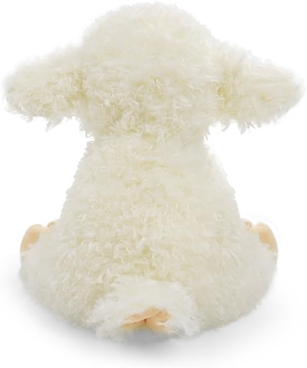 Plush Lamb Sitting Toys Stuffed Animal, Realistic Sheep Stuffed Animal Toy Characters Stuffed Filled in Limbs 8.5 Inch Soft Huggable for Kids with Stuffed Animals Easter Baptism Gift for Girls Boys
