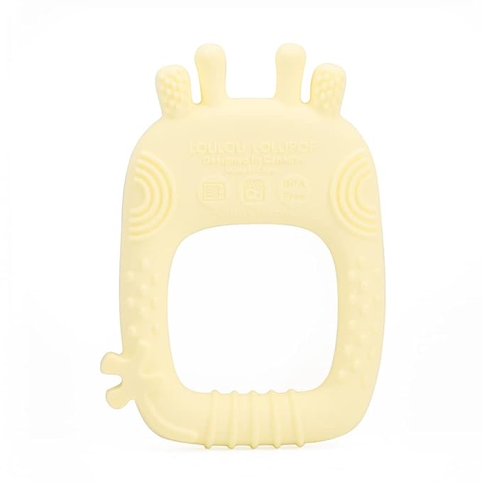 Loulou Lollipop Wild Silicone Baby Teether - Giraffe Yellow