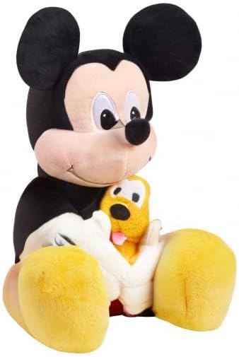 Disney Classics Lil Friends Mickey Mouse and Pluto 11.5-inch Large Plushie Stuffed Animal, Kids Toys for Ages 2 Up by Just Play