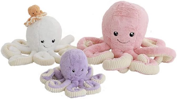JOSON Cute Octopus Plush Toys, Soft Octopus Stuffed Animals, Girls and Boys Adult Birthday (16 Inch, White)