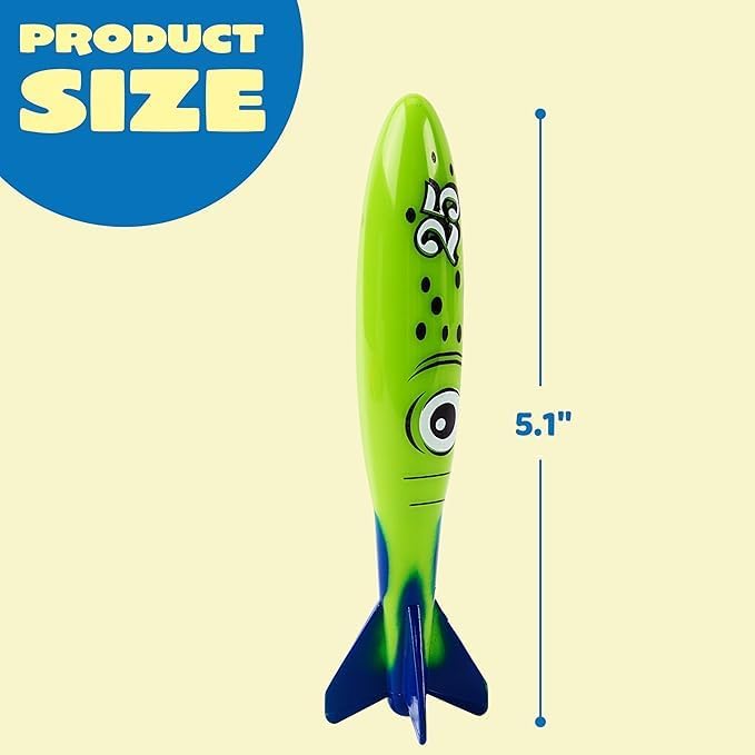 JOYIN 8 Pack Pool Toys, Shark Underwater Diving Toys, Colorful Swimming Toy Sinking Throwing for Kids Gifts Summer Swim Dive Training Water Fun Pool Games(Sharks)