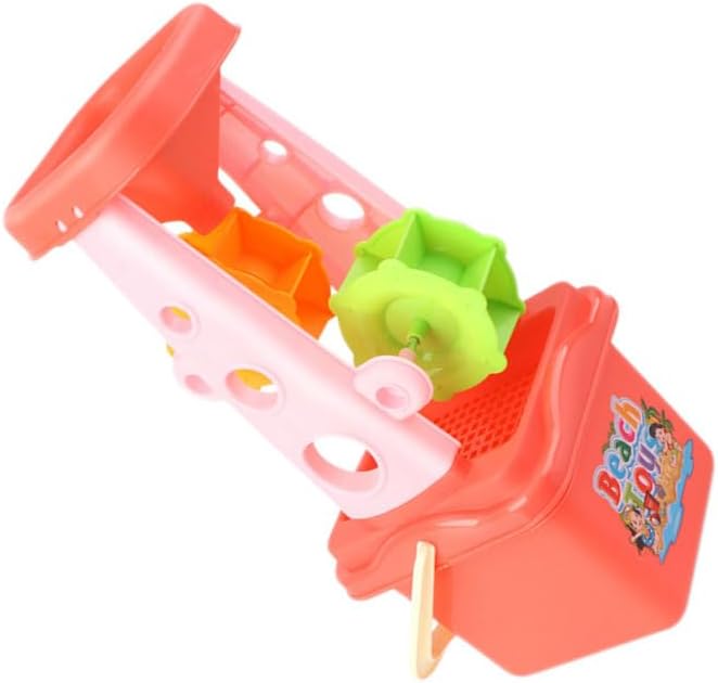 Toyvian Plastic Beach Toys Set, 3pcs Lightweight ABS Sand Bucket, Shovel and Sand Timer Sandbox Toys for Outdoor Play Summer Travel Essentials for Boys Girls