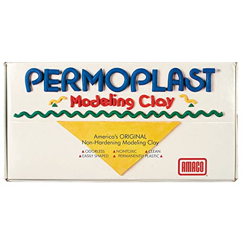 AMACO Permoplast Modeling Clay 1lb - Red Non-Hardening Modeling Clay for All Ages - 1lb of Modeling Clay - Non Hardening Modeling Clay for Animation and Play