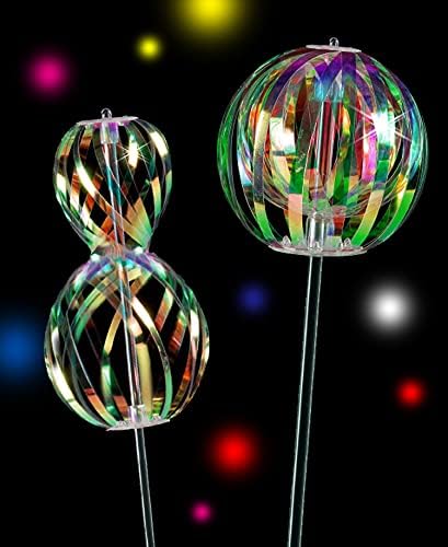 Rainbow Twirler Stick 4 Pack, Bubble Wand Party Favor, Spin & Twirl