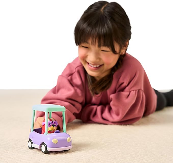Bluey Basic Granny Toddler Toy Car, 3” Articulated Janet Kids Toy, Immersive Car Toys for Toddlers of Ages 3+