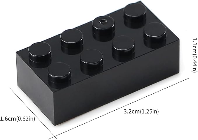 100pcs 2x4 Bricks Black Pieces Parts Classic Building Creative Play Blocks Set Parts Toy Accessories Compatible with 3001 Major Brick Brands