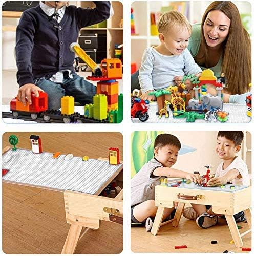 LVHERO Classic Baseplates Building Plates for Building Bricks 100% Compatible with All Major Brands-Baseplate, 10" x 10", Pack of 8 (White)