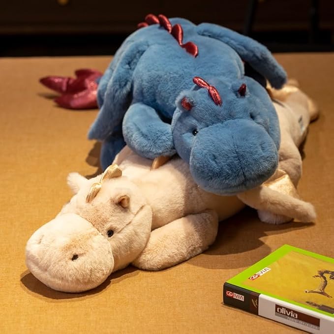 Little Weighted Dragon Stuffed Animal 27.6" 2Lbs, Small Pink Weighted Plush Dragon Toy for Kids and Adults(2025 Weighted Version)