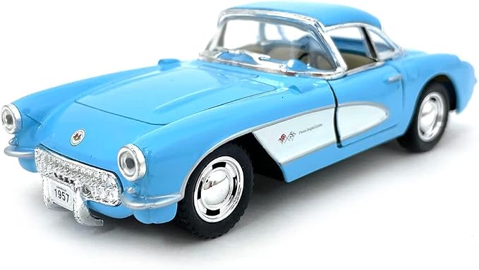 KiNSMART - 1957 Chevy Corvette 1:34 Scale 5" Die Cast Metal Model Classic Car Toy