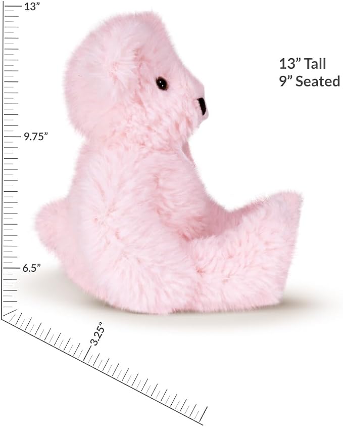 Vermont Teddy Bear Pink Teddy Bear Stuffed Animal | Baby Girl Plush with 100% Recycled Filling | 13 Inch | Super Soft Teddy Bear Collection