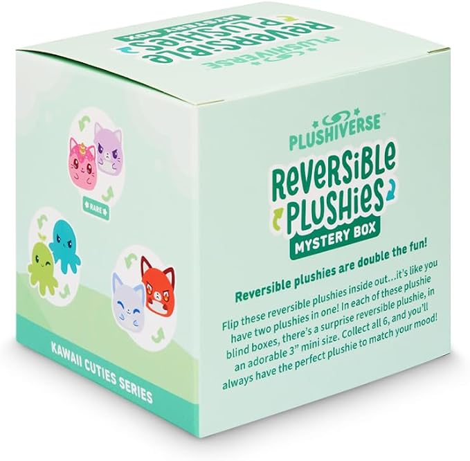 TeeTurtle Kawaii Cuties 3" Reversible Plushie Blind Box Set - Includes 12 Mystery Plushies - Collect The Full Set - Cute Surprise Soft Stuffed Animal
