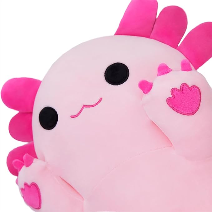Long Axolotl Stuffed Animals 19.7inch, Soft Long Axolotl Plush Pillow Cute Plush Pillow Gifts for Kids Girlfriend, Pink