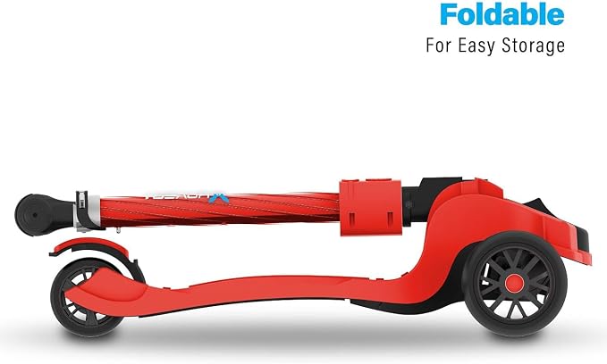 Hover-1 Ziggy Folding Kick Scooter for Kids (5+ Year Old) | Features Lean-to-Turn Axle, Solid PU Tires & Slim-Design, 110 LB Max Load Capacity, Safe