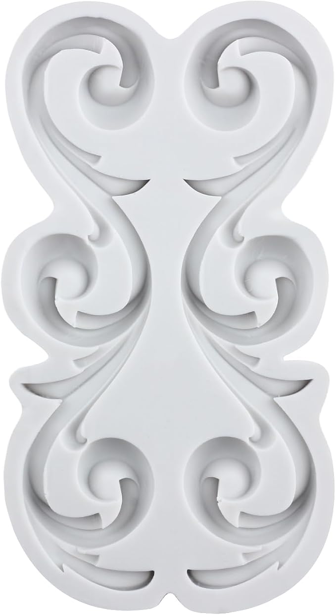 Baroque Relief Polymer Clay Mold Scroll Relief Lace Silicone Molds for DIY Craft Epoxy Resin Casting Polymer Clay Tools Crafts Air Dry Jewelry Making