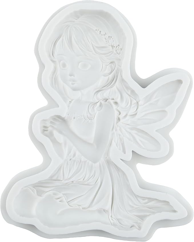 Flower Fairy Angel Silicone Molds Flower Fairy Angel Polymer Clay Mold for Jewelry Making Epoxy Resin Casting Air Dry Polymer Clay Crafts Tool