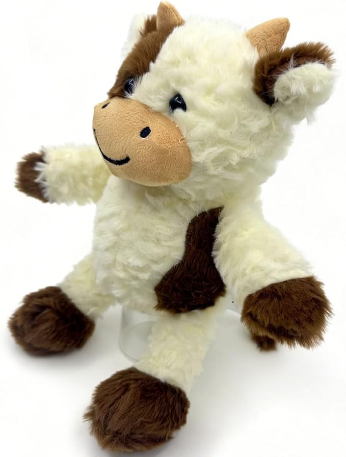 YUKOUQIAN Cow Stuffed Animal Cow Plush Doll Toy 11.8 inch for Girls Boys (Stand Cow brown1)