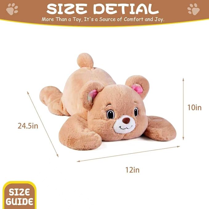 5 LB Weighted Stuffed Animal Teddy Bear for Kids,Adults,24.5" Plush Toy Soft Cuddly Gift for Birthday, Christmas, Boys, Girls, Teens