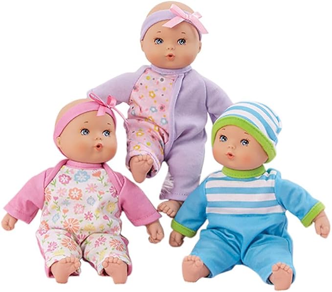 Madame Alexander 8-inch Little Cuties Mini Baby Doll, Blue, Light Skin Tone