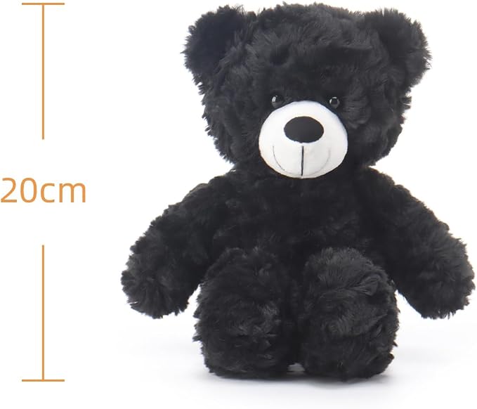 Apricot Lamb Black Flower Bear Stuffed Animals for Kids, Soft Cute Plush Toys for Baby Girl and Boy, 8 Inches
