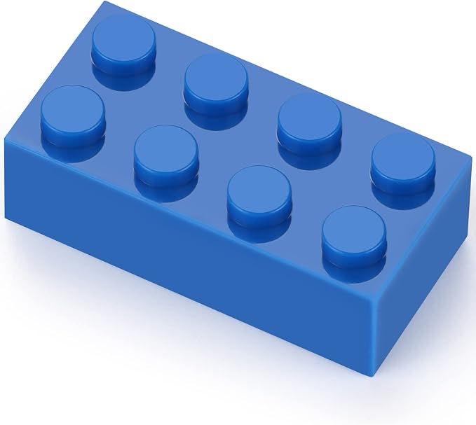 100pcs 2x4 Bricks Blue Pieces Classic Parts Bricks Building Creative Play Blocks Set Toy Combine with Major Brick Brands