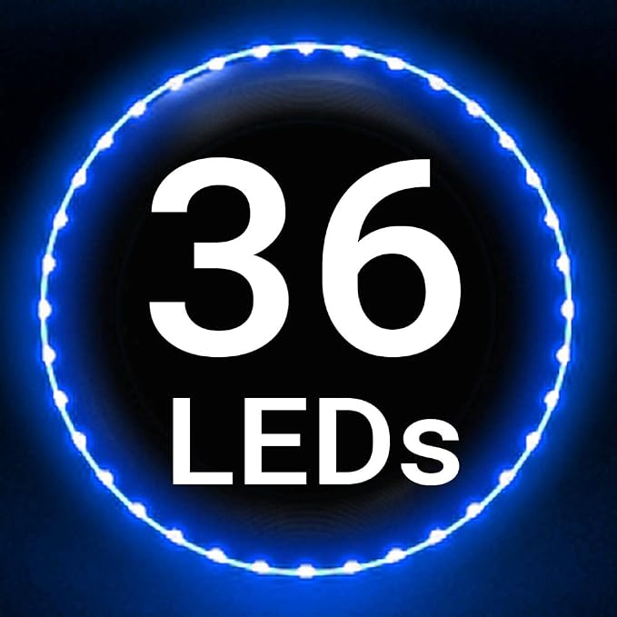 TOSY Flying Disc - 108 RGB Multicolor or 36 Monocolor LEDs, Super Bright, Smart Modes, Easter Basket Stuffers Gift, Camping Toy for Kid/Teen/Adult, Auto Light Up, Rechargeable, Waterproof, 175g