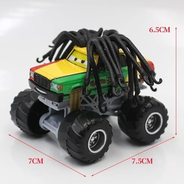 Movie Cars 2 3 Curz Mater Black Storm Jackson Danny Swervez Giant Wheels Cars Diecast Vehicles Toys Set Children Car Toy Friction Powered Truck Toy (BF-Jackson)