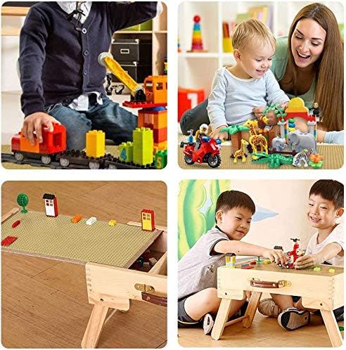 LVHERO Classic Baseplates Building Plates for Building Bricks 100% Compatible with All Major Brands-Baseplate, 10in x 10in, Pack of 8 (Sand)