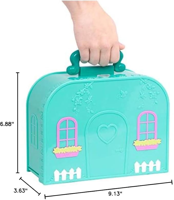 Li'l Woodzeez – Living Room Playset with Furniture & Accessories – Compact Travel Suitcase, Portable Dollhouse Playset for Imaginative Pretend Play – Miniature Toy Set for 3+ Years