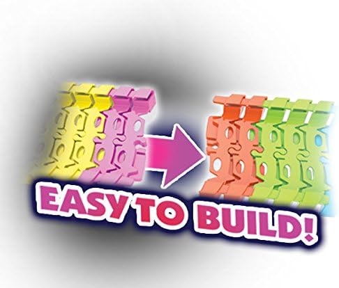 Mindscope Twister Tracks Neon Glow in the Dark 221 Piece (11 feet) of Flexible Assembly Track Race Series