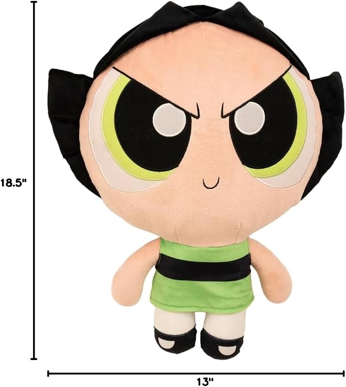 The Powerpuff Girls Buttercup Bedding Super Soft Cozy Decorative Cuddle Pillow, (Officially Licensed Product) By Franco Collectibles