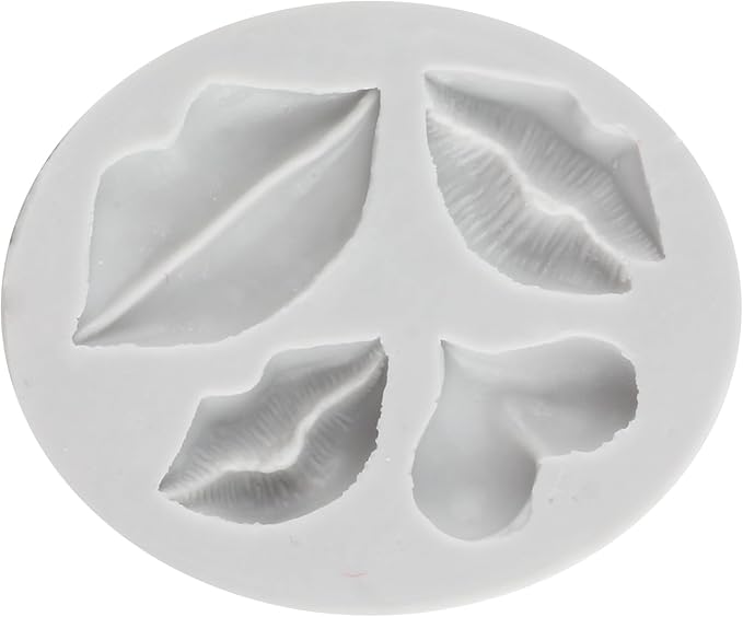 Sexy Kiss Lips Polymer Clay Mold Love Heart Lips Resin Silicone Molds for DIY Crafts Epoxy Resin Casting Air Dry Polymer Clay Plaster Jewelry Making