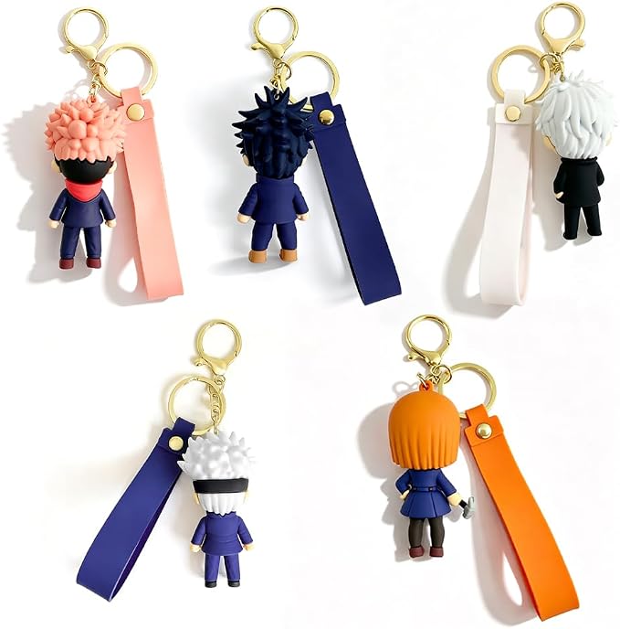 JJK Novelty Keychain, Collectable Anime Mini Figure, Fun Keyring Jewelry Gift for Men and Women