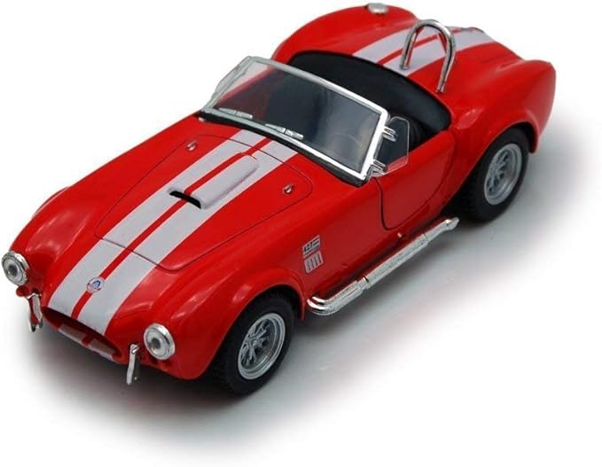 KiNSMART - 1965 Shelby Cobra 427 S/C 1:32 Scale 5" Die Cast Metal Model Classic Toy Car (Red)