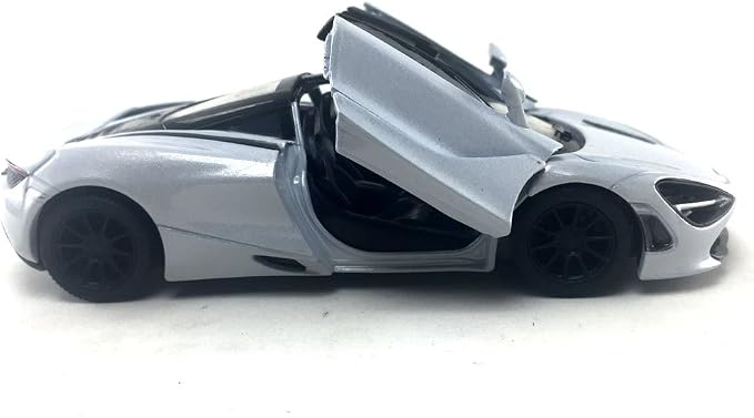 KiNSMART McLaren 720s White 5 Inch 1:36 Scale Die Cast Metal Model Toy Super Sports Car