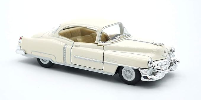 KiNSMART 1953 Cadillac Series 62 1:43 O Scale 5 Inch Die Cast Metal Model Classic Ventage Toy Car (Eggshell White)