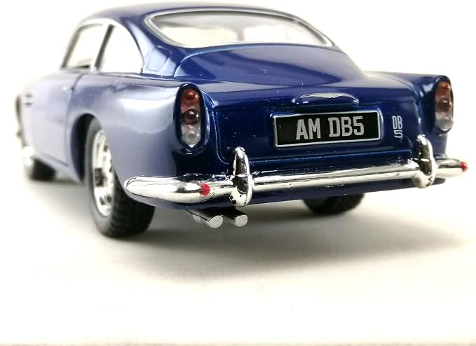Sport Racing Classic Model Car Die-Cast 1:38 1963 Aston Martin DB5 Blue Color Toy Collection Pull Back Open Door Hobby Collectible