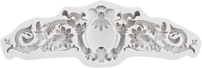 Baroque Polymer Clay Molds Curlicues Scroll Relief Flower Lace Filigree Silicone Mold for DIY Crafts Epoxy Resin Casting Air Dry Polymer Clay Plaster Jewelry Making