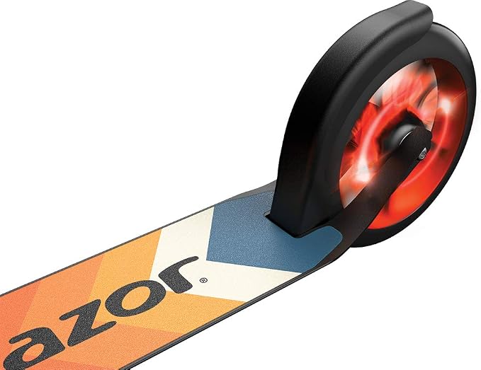 Razor A5 Lux Kick Scooter for Kids Ages 8+ - 8" Urethane Wheels, Aluminum Frame, Anodized Finish Featuring Bold Colors and Graphics, for Riders up to 220 lbs
