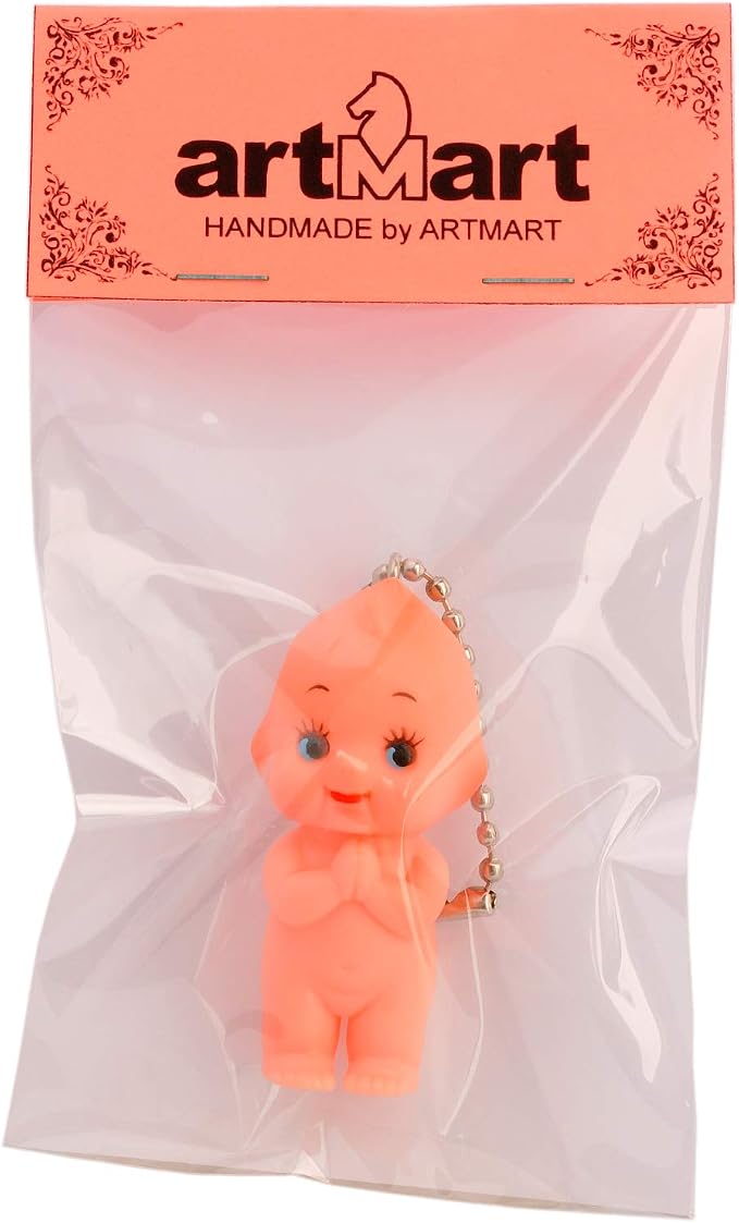 Wish Pray QP Cupie Baby Doll Ball Key Chain Pendant Necklace Cupid Charm Key-Ring