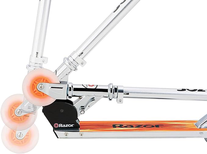 Razor Spark Ultra Kick Scooter for Kids Ages 8+ - Spark Bar, Ultra Bright LED Wheels, Rear-Fender Brake, Adjustable Handlebars, for Riders up to 143 lbs