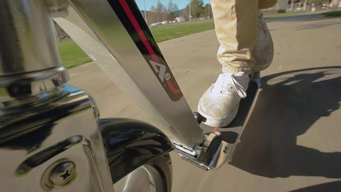 Razor A6 Kick Scooter for Kids Ages 8+ - Extra-Tall Handlebars & Longer Deck, 10" Urethane Wheels, Aluminum Frame, Anti-Rattle Technology, for Riders Up to 220 lbs
