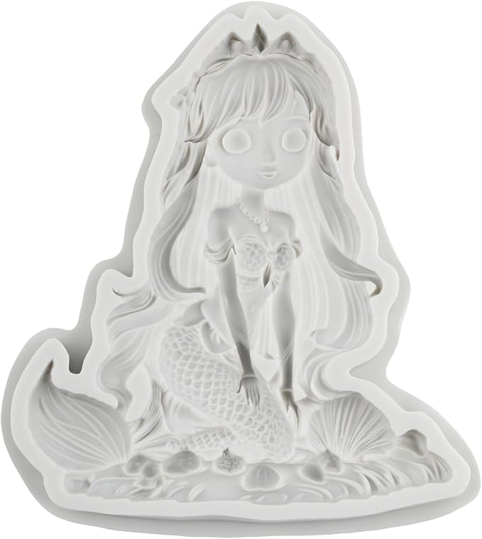 Mermaid Polymer Clay Mold Mermaid Girl Silicone Molds for DIY Craft Epoxy Resin Casting Polymer Clay Tools Crafts Air Dry Jewelry Making