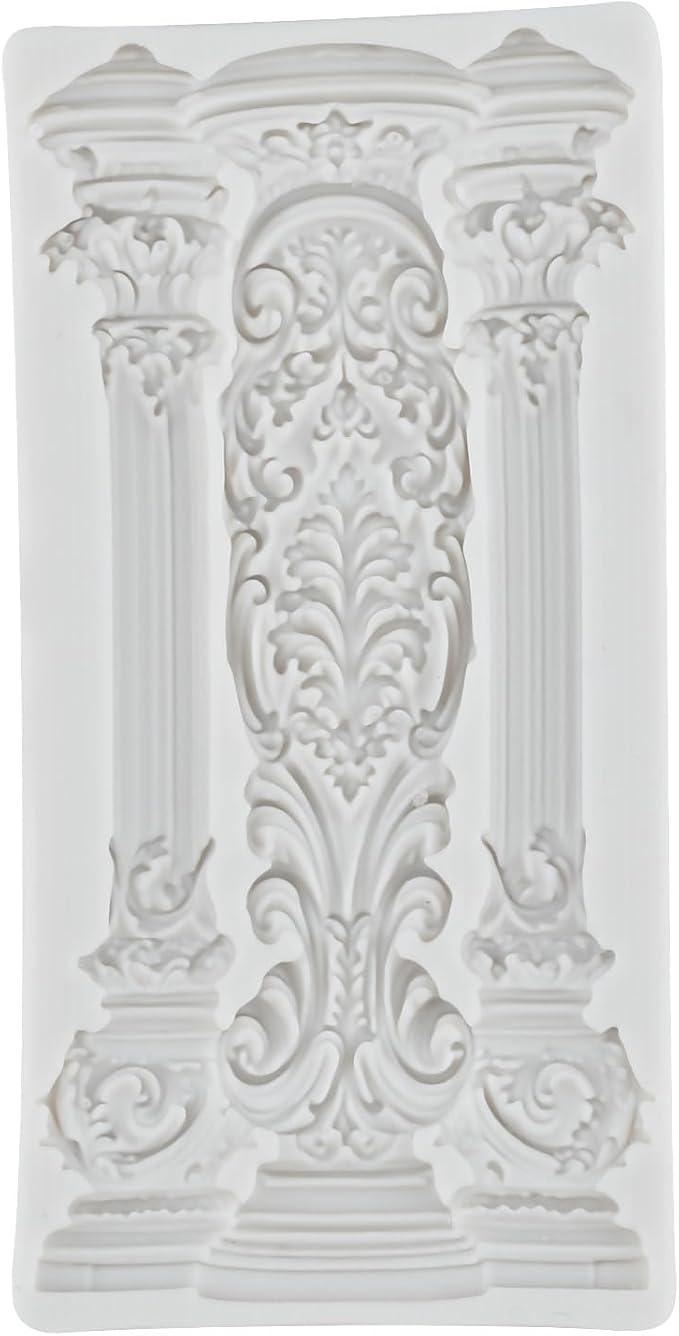 European Style Roman Columns Polymer Clay Mold Baroque Relief Pillars Silicone Molds for DIY Crafts Epoxy Resin Casting Air Dry Polymer Clay Jewelry Making Craft Tools