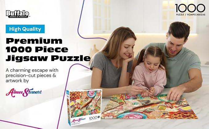 Buffalo Games Aimee Stewart - The Nostalgic Baker - 1000 Piece Jigsaw Puzzle, Multicolor, 26.75 x 19.75 in - Reference Poster - Vintage Baking Details - 1000 Piece Puzzle for Adults