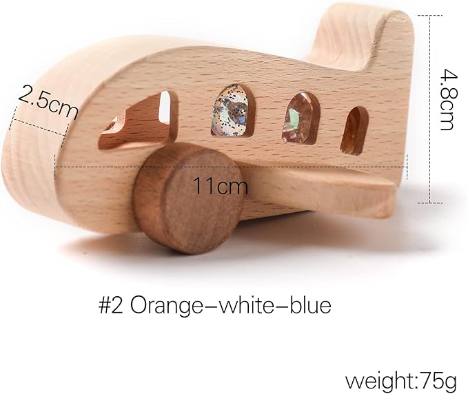 ibwaae Wooden Airplane Toys, Air Transport Vehicles Play Set, Wooden Pull Games, Learning Gift Montessori Toy for Baby Toddler Boys Girls