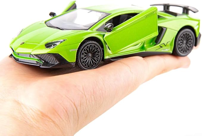 TGRCM-CZ 1/36 Scale Lamborghini Aventador LP700-4 Casting Car Model, Zinc Alloy Toy Car for Kids, Pull Back Vehicles Toy Car for Toddlers Kids Boys Girls Gift (Green)
